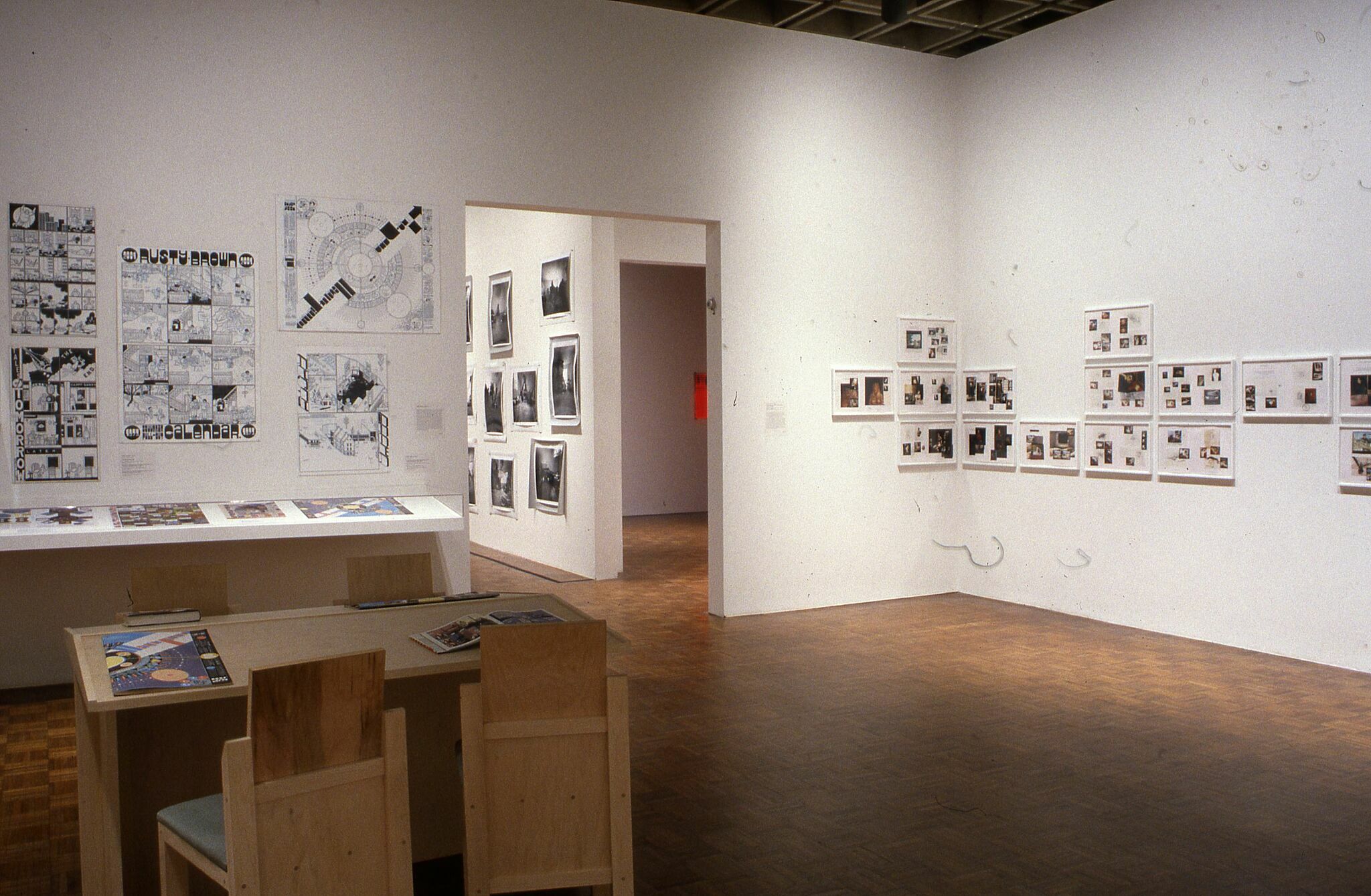 A gallery filled with works of art.