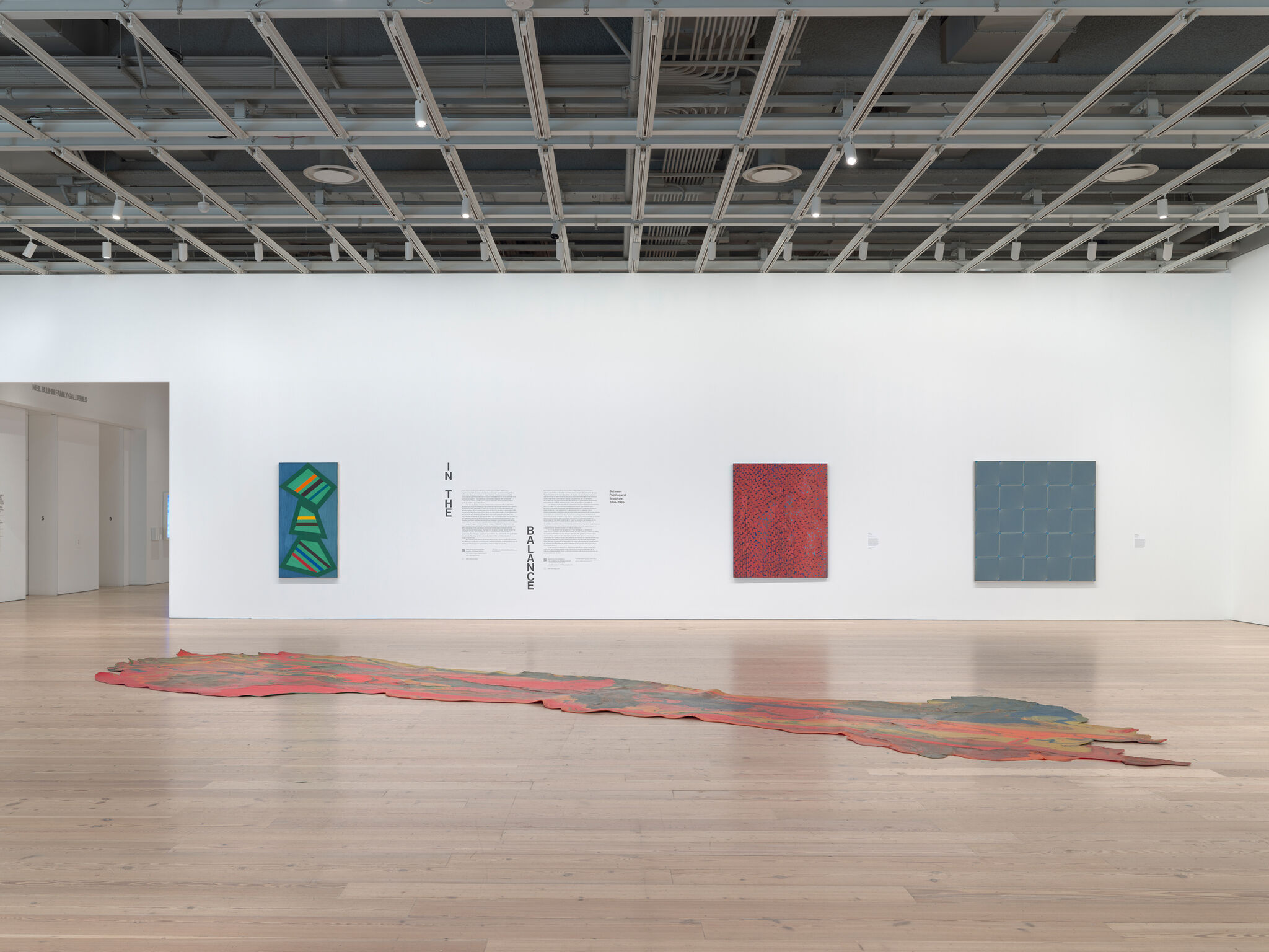 Artworks in a light-filled gallery.