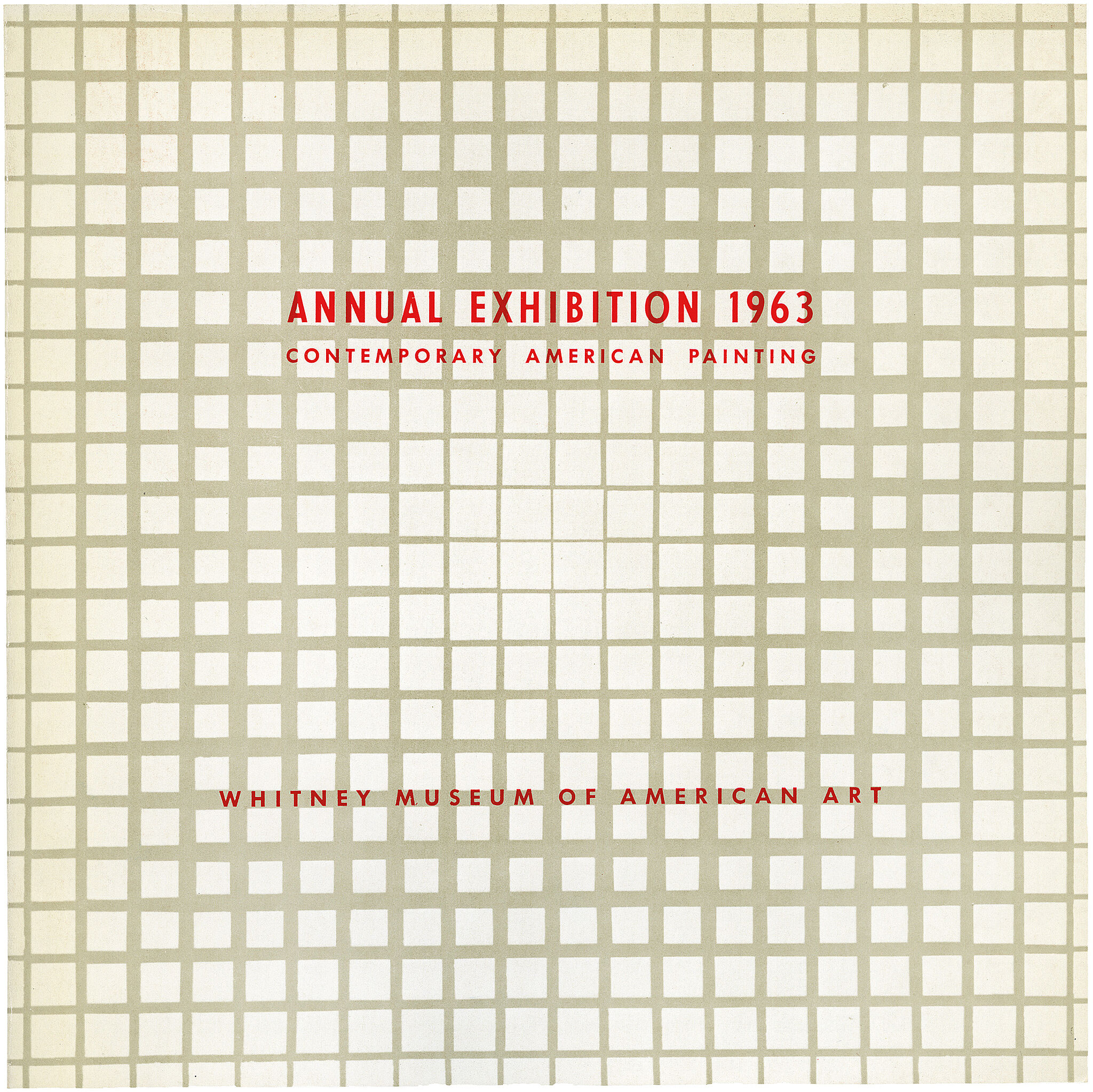 Catalogue cover for Annual Exhibition 1963: Contemporary American Painting