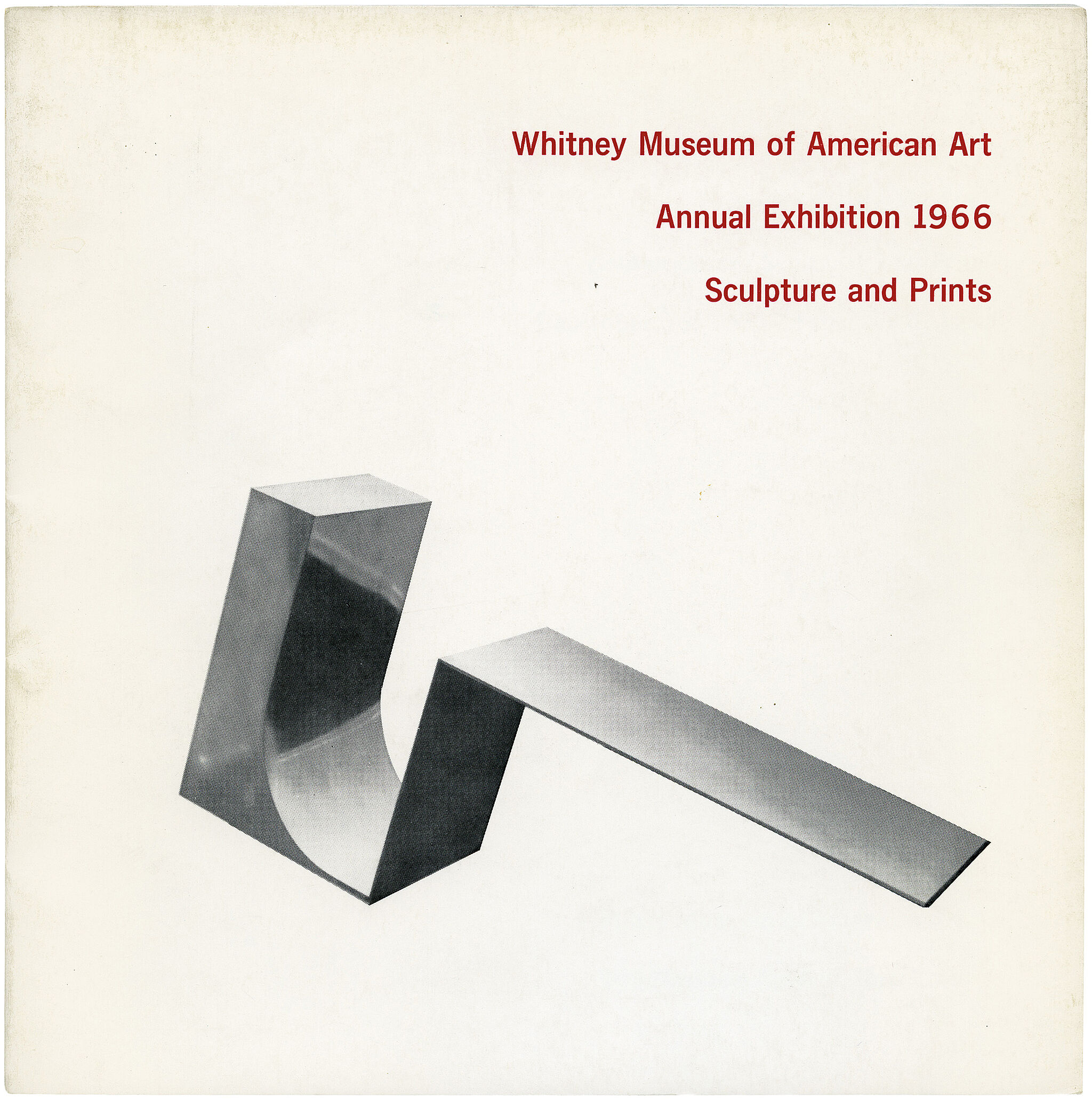 Catalogue cover for Annual Exhibition 1966: Contemporary Sculpture and Prints