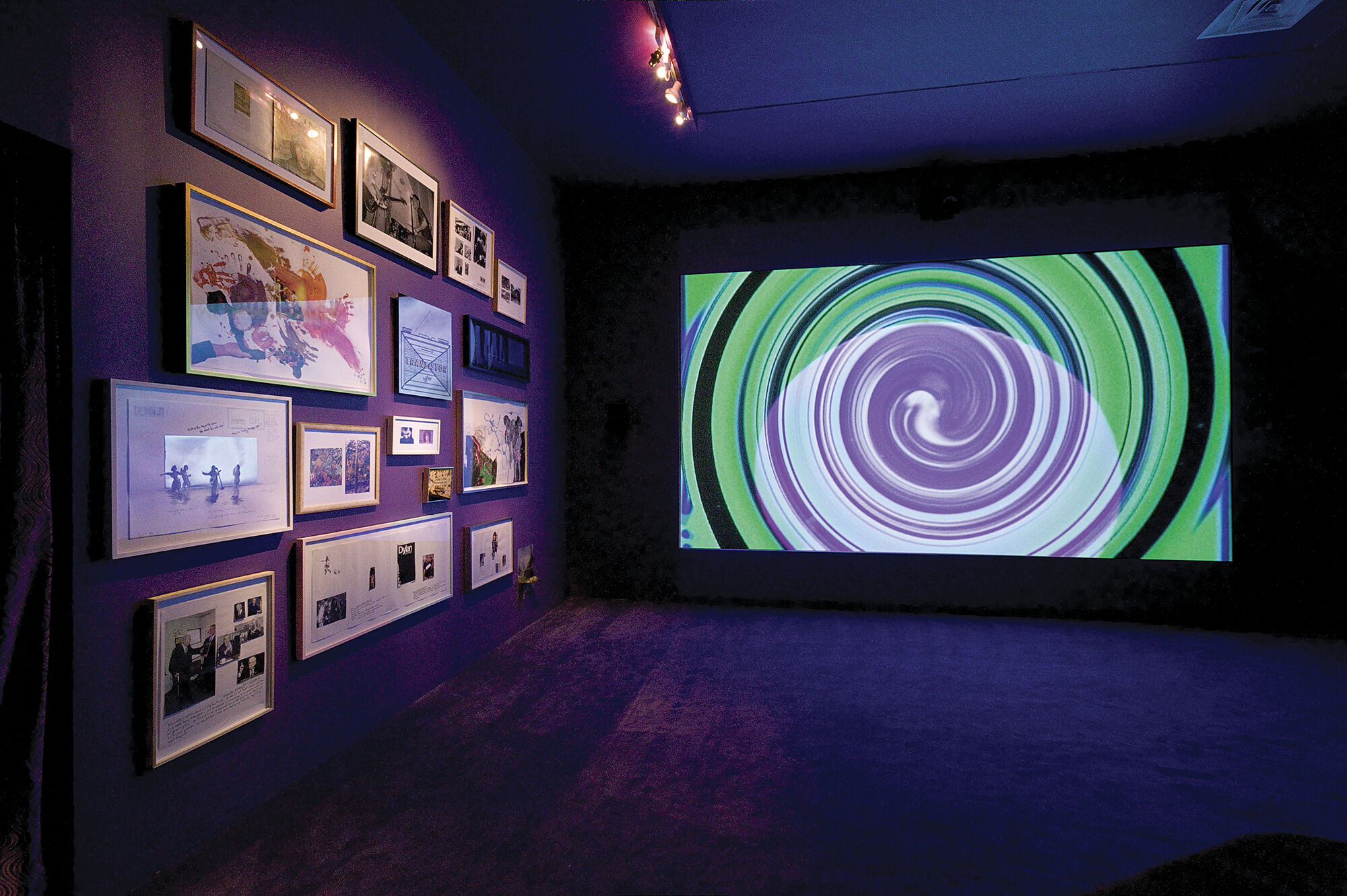 A gallery filled with works of art.