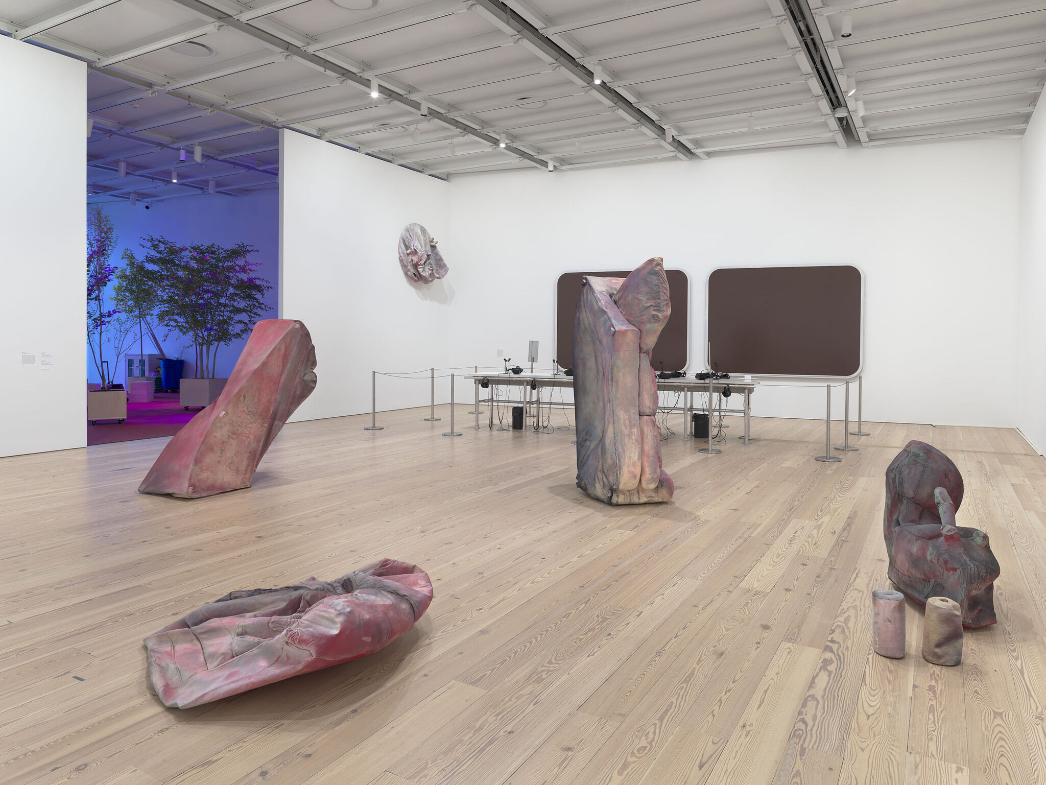 A gallery filled with works of art.