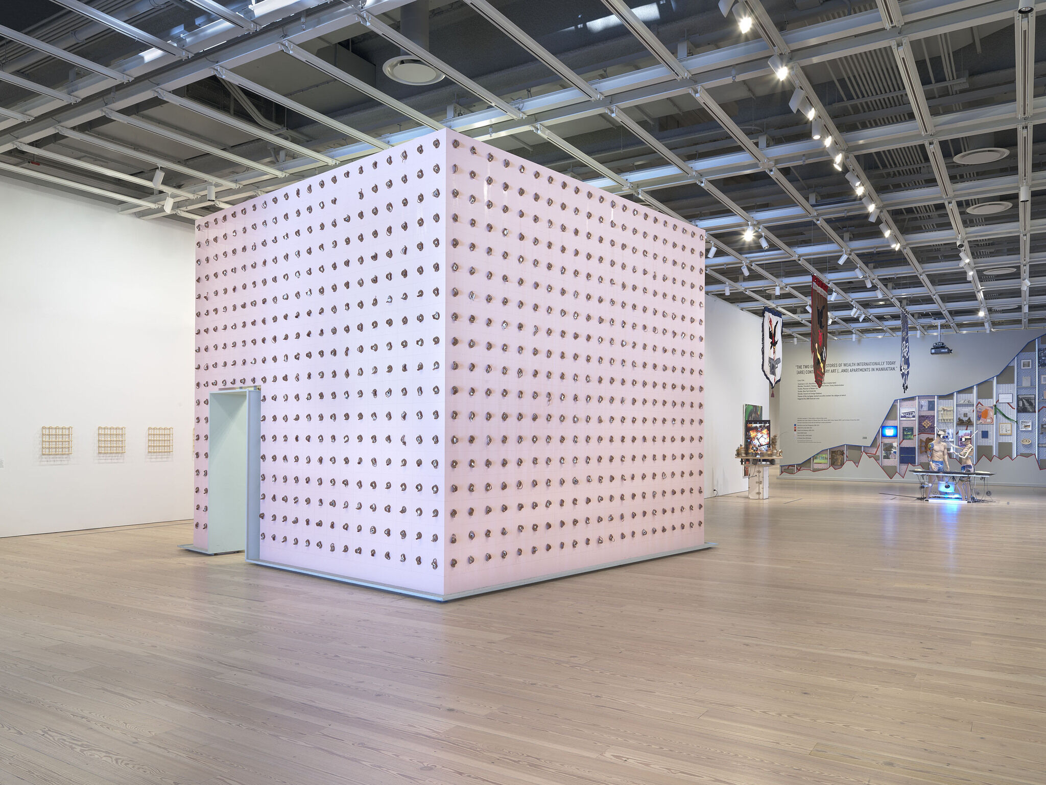 A gallery filled with works of art.