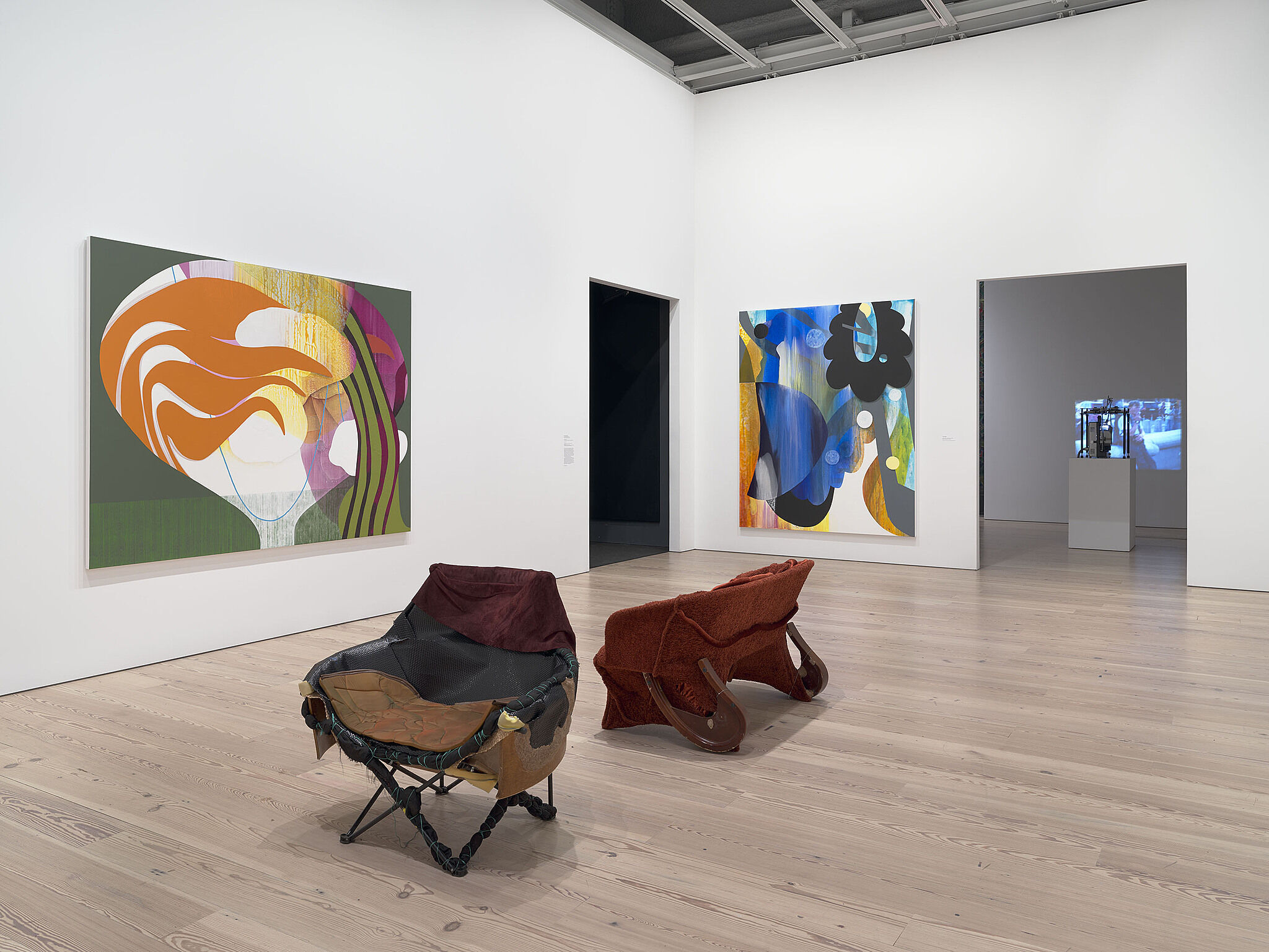 A gallery filled with works of art.