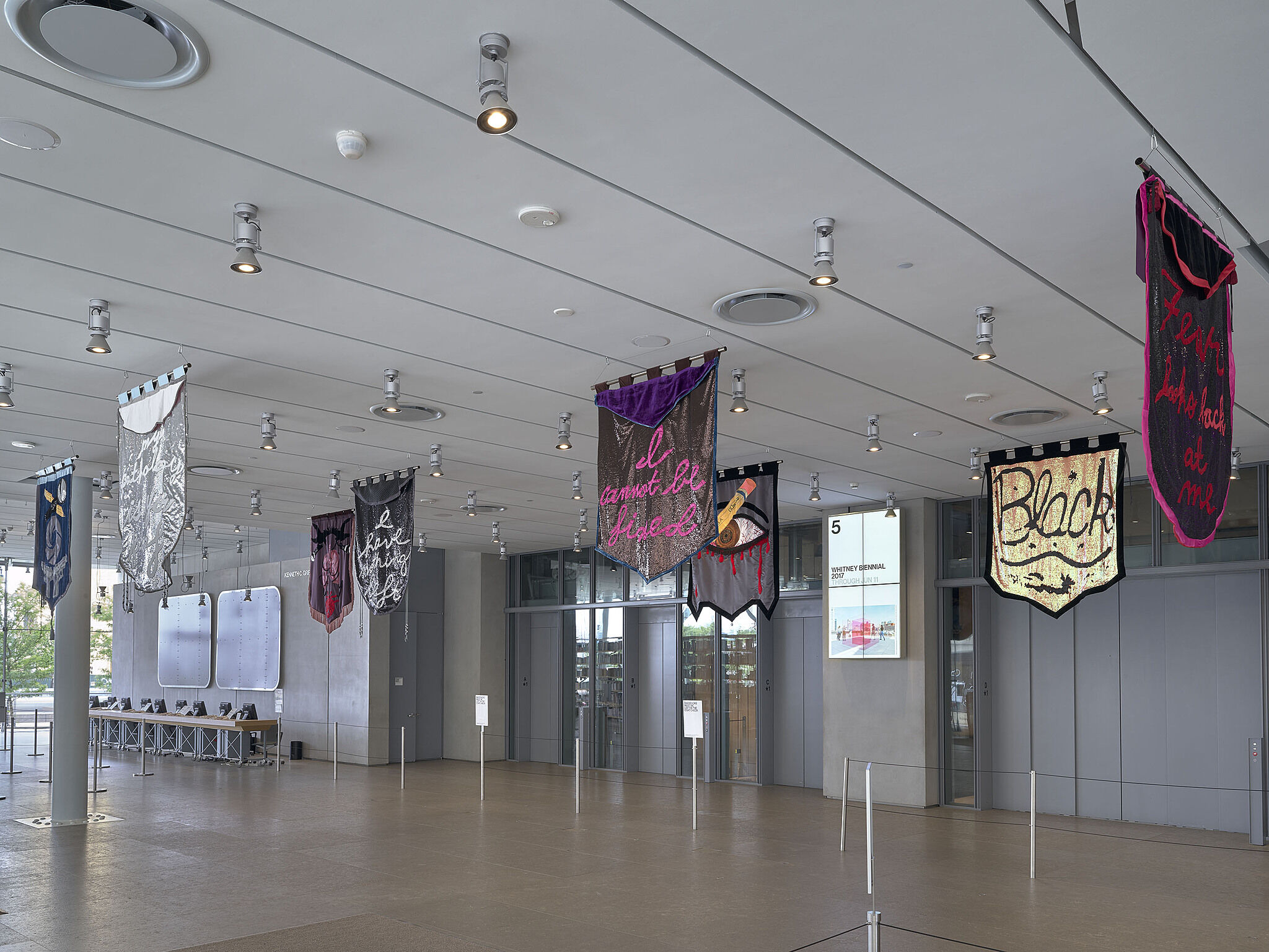 A gallery filled with works of art.