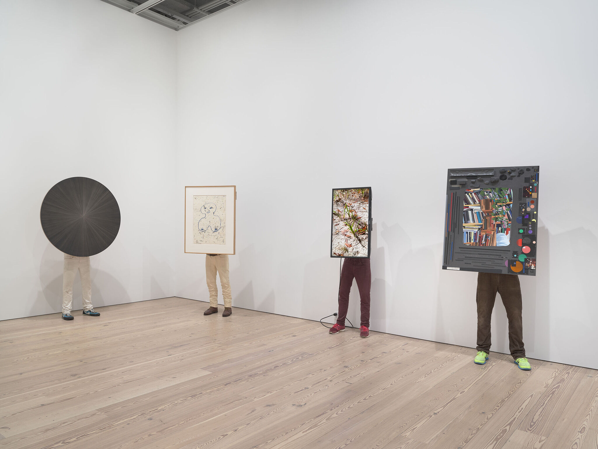 A gallery filled with works of art.